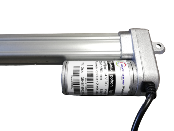 Pístový motor TE02 500 mm 230V AC