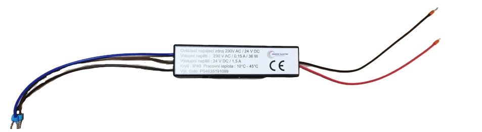 Pístový motor TE02 500 mm 230V AC