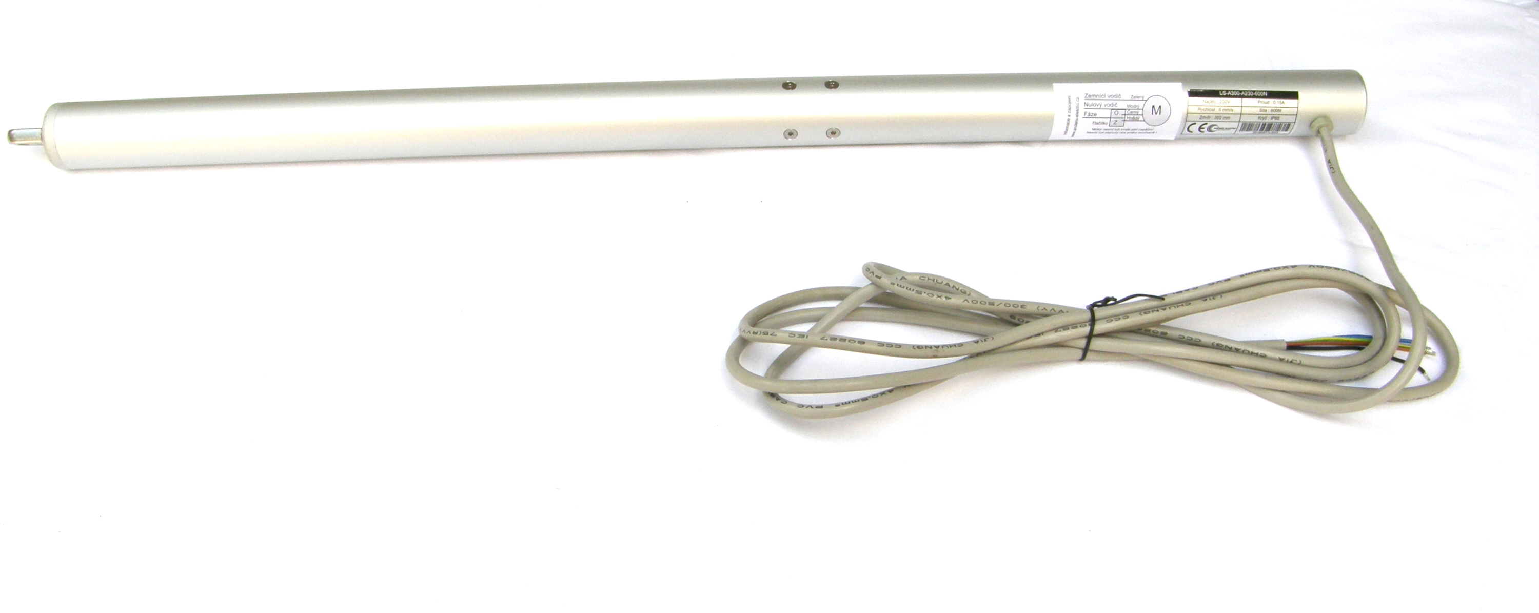 Pístový pohon LS 230V 600N - 300 mm